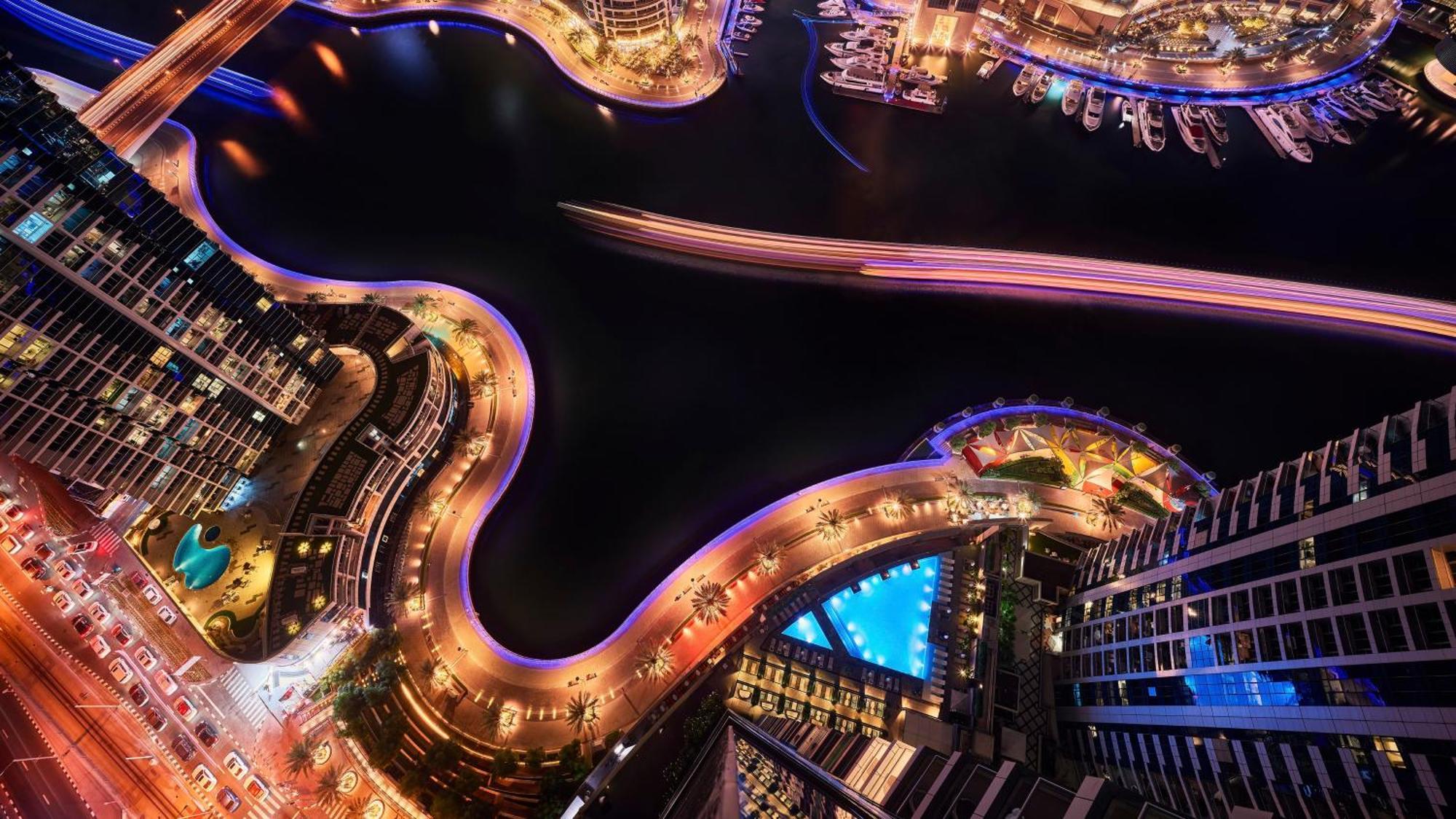 Intercontinental Dubai Marina By Ihg Hotel Ngoại thất bức ảnh Aerial view of the Dubai Marina